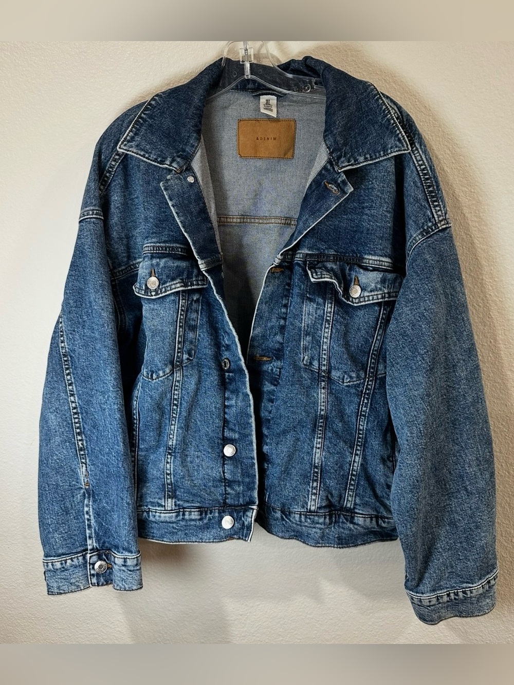 & Denim Trucker oversized Jacket - Blue men’s small